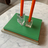 Ice block candle holders