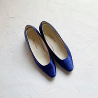 Royal blue satin shoes