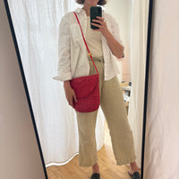Woven red purse