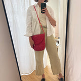 Woven red purse
