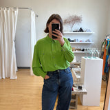 Silk green shirt