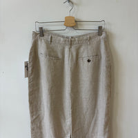 Linen button up skirt