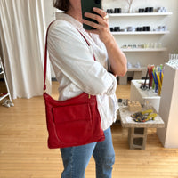 Red leather bag