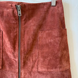 Suede A-Line skirt