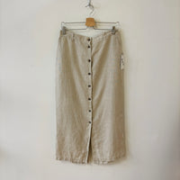Linen button up skirt