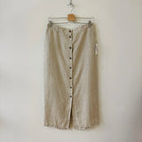 Linen button up skirt