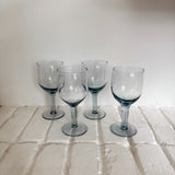 Blue wine glass set