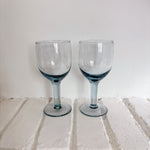 Blue wine glass set