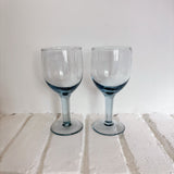 Blue wine glass set
