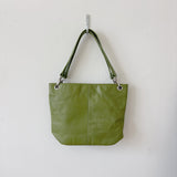 Green leather bag