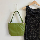 Green leather bag