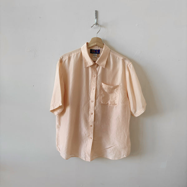 Seashell Pink Silk Shirt
