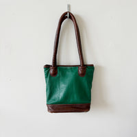 Green leather bag