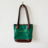 Green leather bag