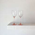 French Pink Wine Glasses