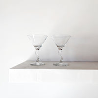 Wavy Martini Glasses