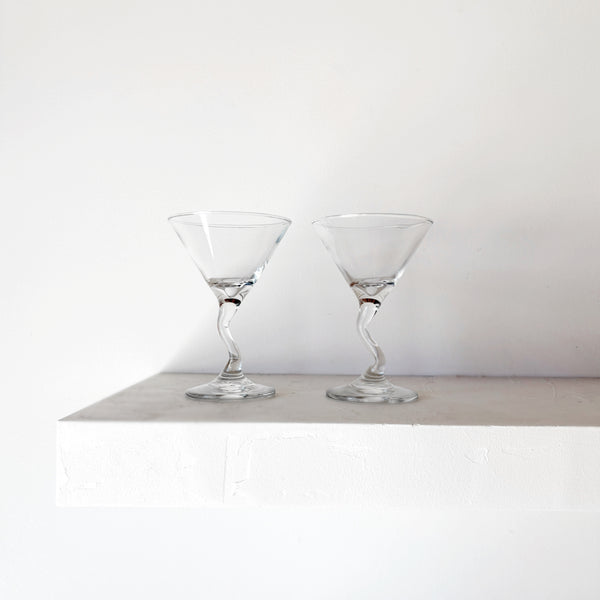 Wavy Martini Glasses