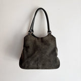 Olive Green Suede Purse