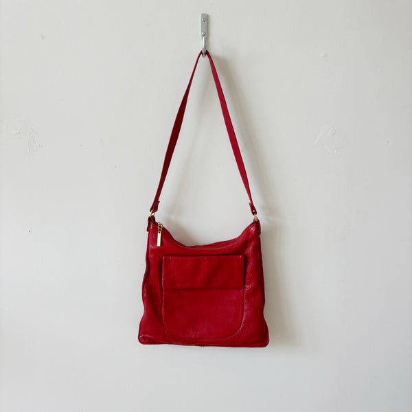 Red leather bag
