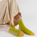 BAGGU socks citron