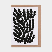 Coral Black Greetings Card