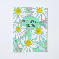 Get well soon daisies card