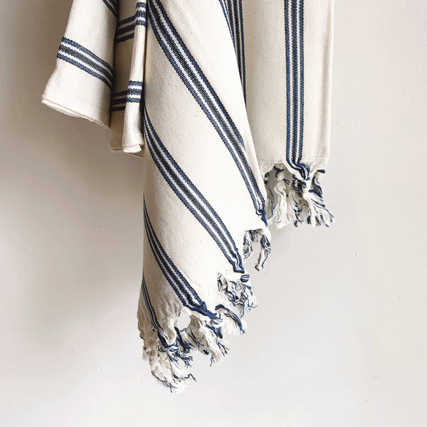 Turkish towel - blue stripe
