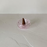 Glass incense cone holder