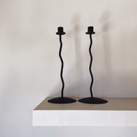 Squiggle candle holders