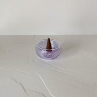 Glass incense cone holder