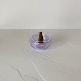 Glass incense cone holder