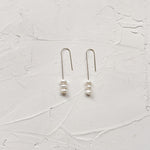 Triple pearl earrings