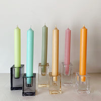 Glass candle holder sets