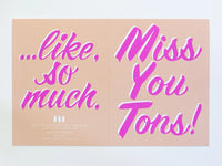 Miss you tons card