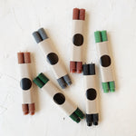 Beeswax ribbed candle set