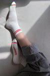 Sport socks - red striped
