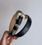 Leather western belt