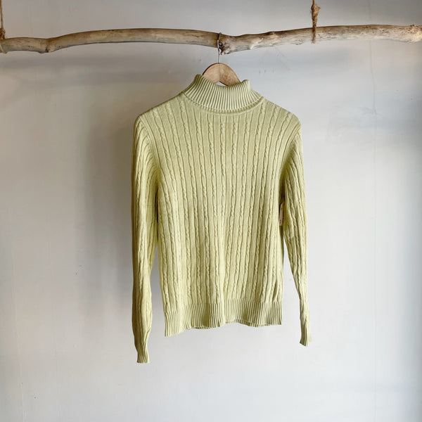Pistachio cable knit sweater